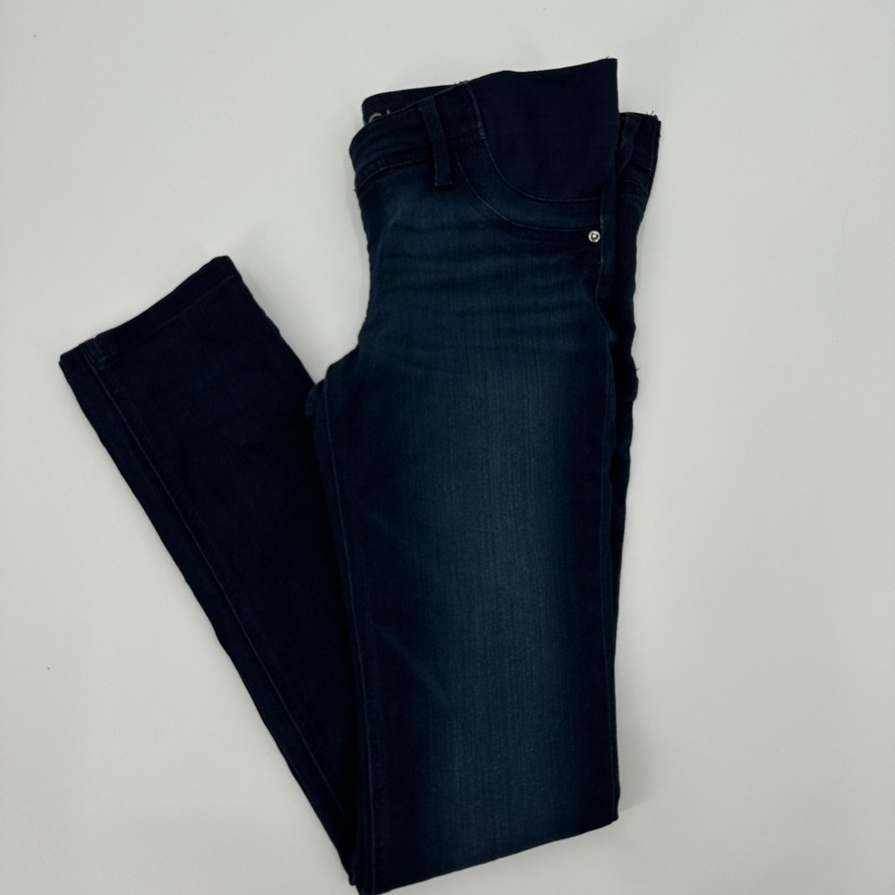 DL1961 Maternity Jeans Womens 26 Dark Wash Nicky Mid Rise Cigarette Blue Stretch